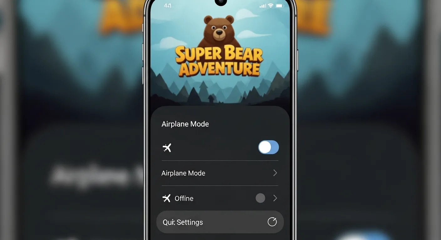 Airplane mode hack - fix infinite loading screen bug in Super Bear Adventure