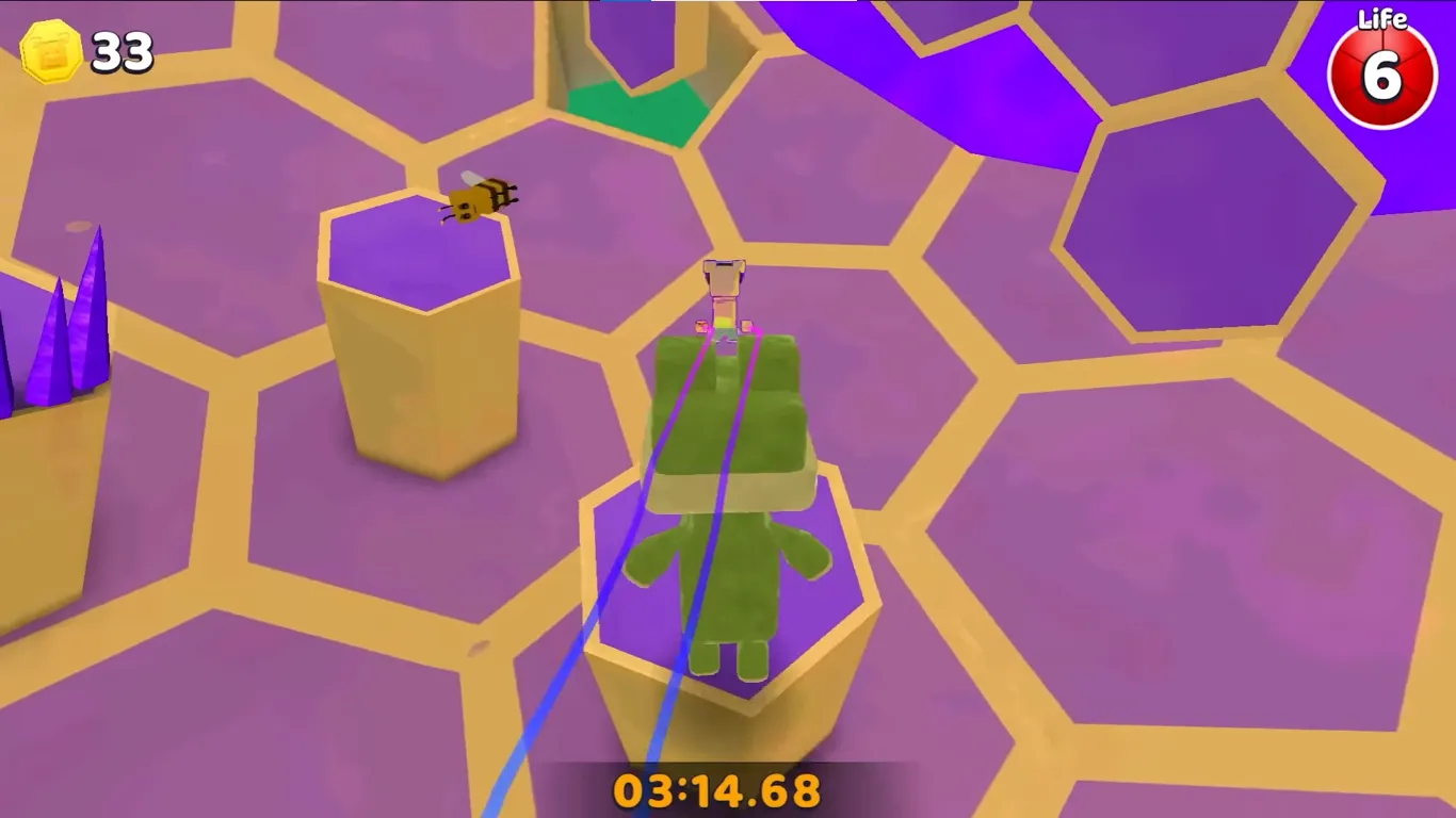 Mechanic guide for disabling Queen Beeatrice's swarm shield in The Hive - Super Bear Adventure