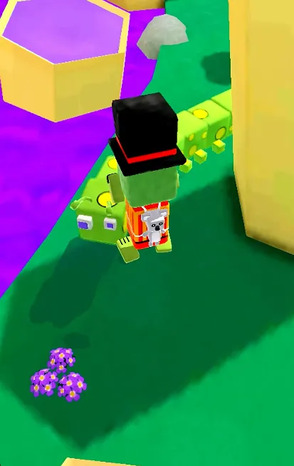 Mini-boss caterpillar action in The Hive backyard - Super Bear Adventure