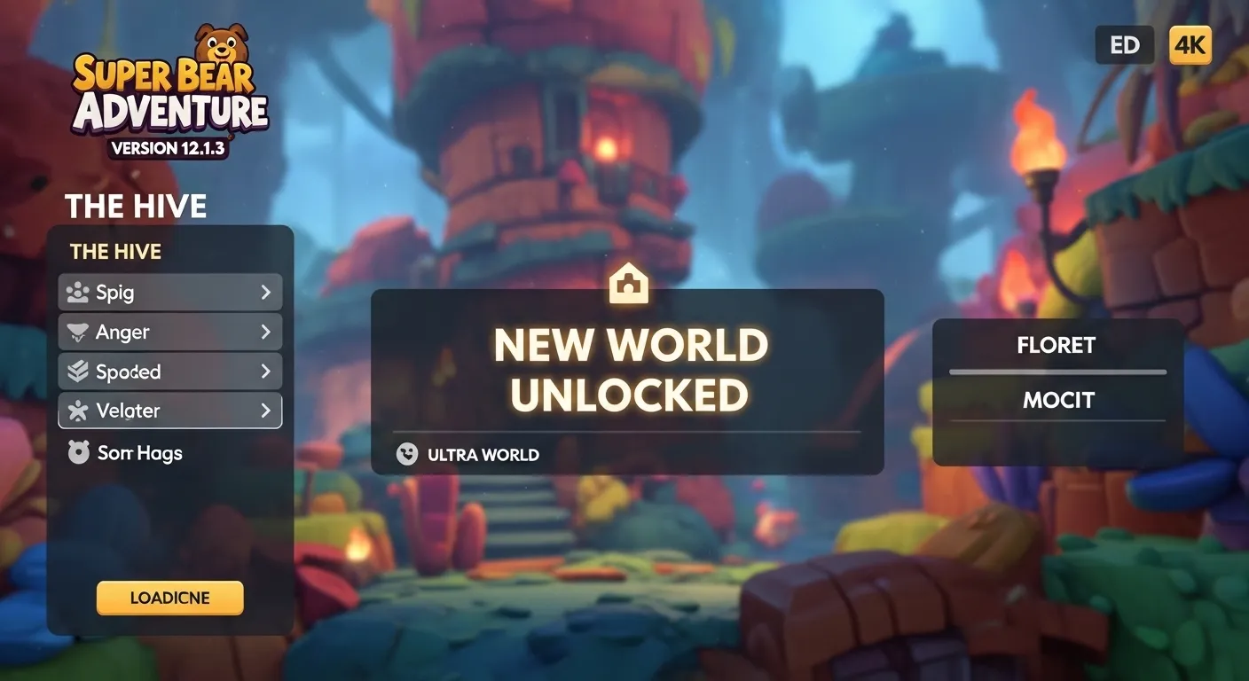 New content proof - Super Bear Adventure v12.1.0 emotes and arcade update