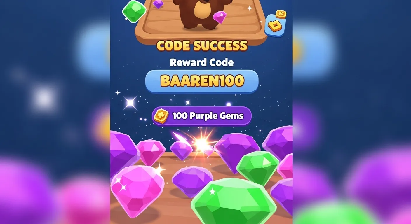 Successful claim - celebratory animation and rewards in Super Bear Adventure redeem codes