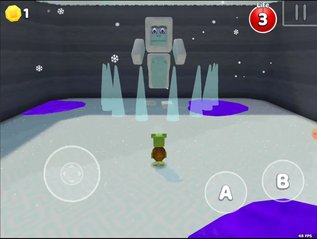 Yeti battle arena and boss fight in Snow Valley - Super Bear Adventure